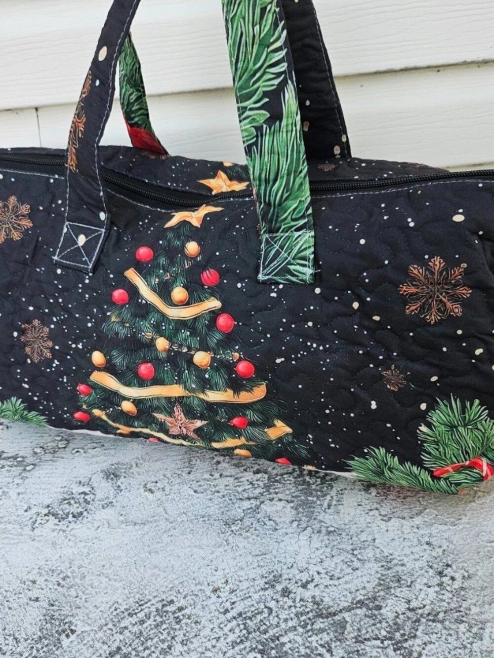 Christmas Duffle Bag Fabric Printed Multi Color Travel Bag Gym Bag Unbranded - Picture 8 of 12
